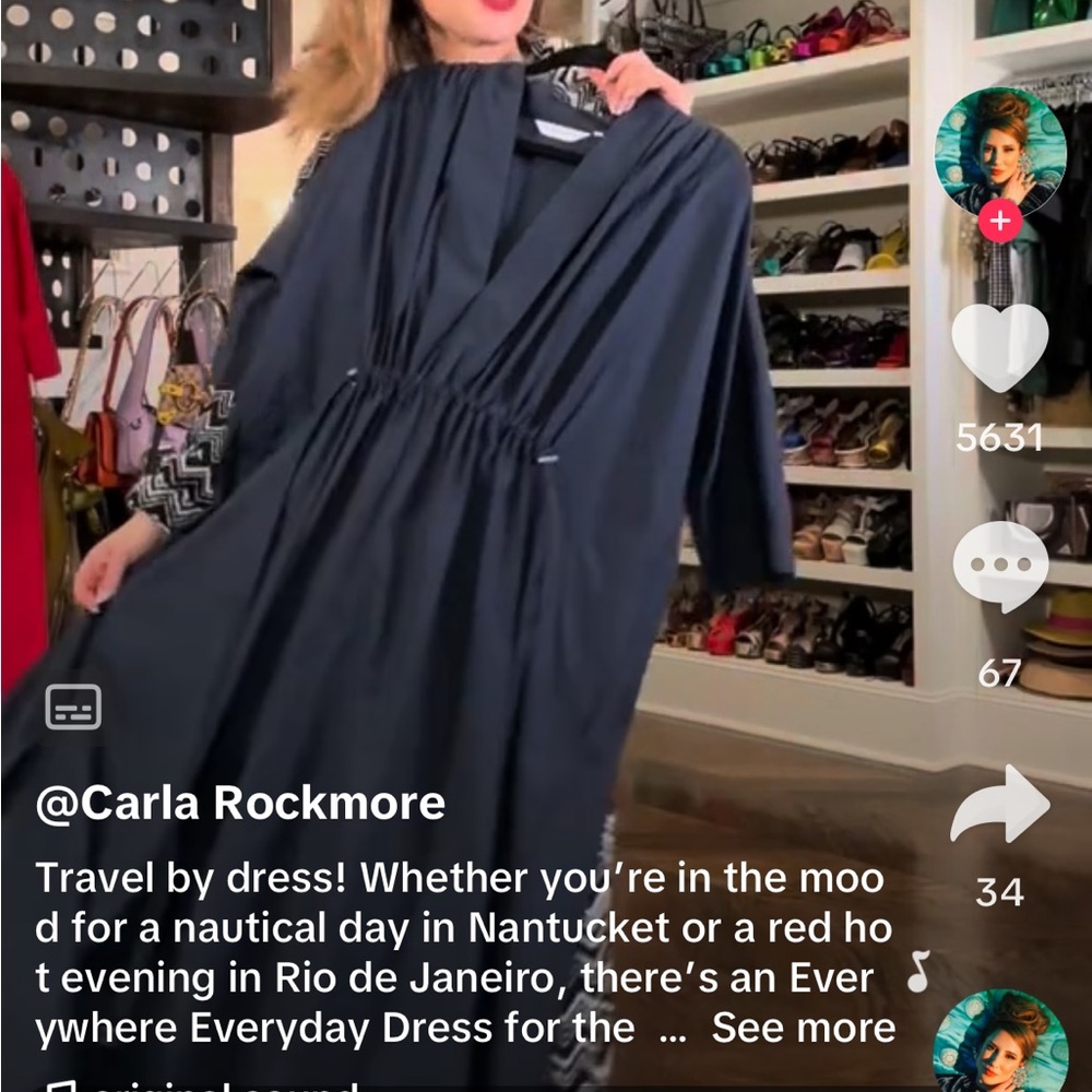 Carla Rockmore Everyday ShirtDress Black
